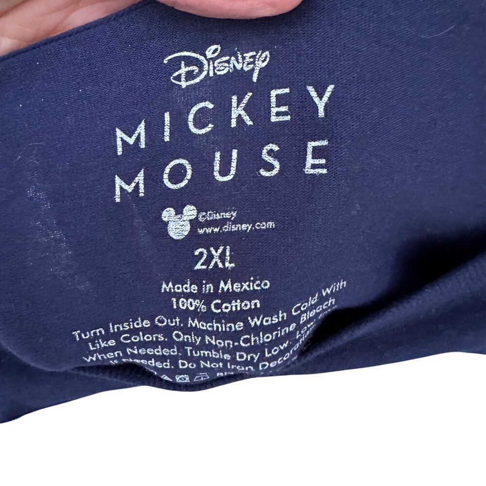 Disney 2XL Unisex Mickey Mouse Starry Short Sleeve T-Shirt Dark Navy - Picture 4 of 12